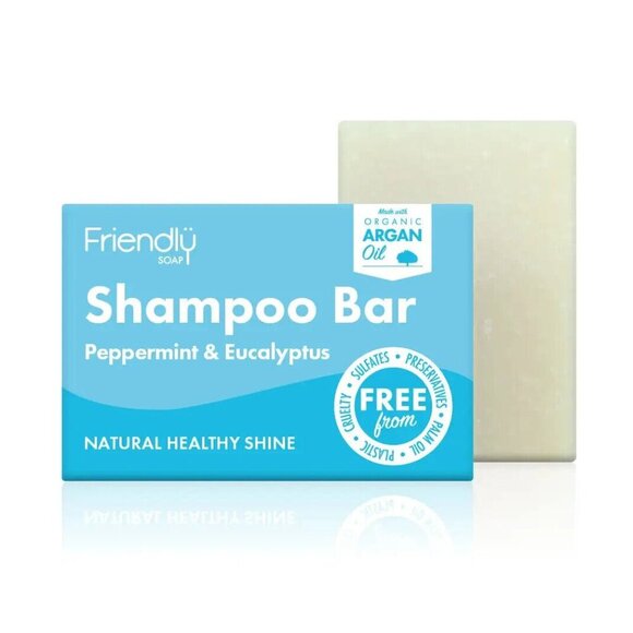 Friendly Soap Hair Shampoo Bar Peppermint and Eucalyptus - Picture 1 of 4